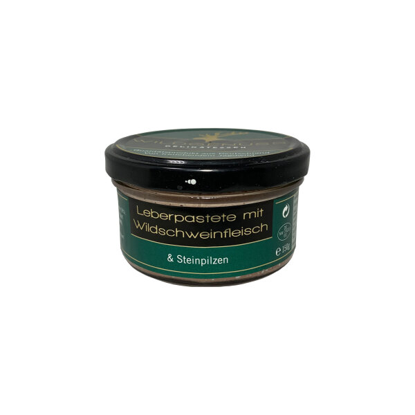 Wildgenuss - Leberpastete mit Wildschweinfleisch & Steinpilzen,150g-Glas