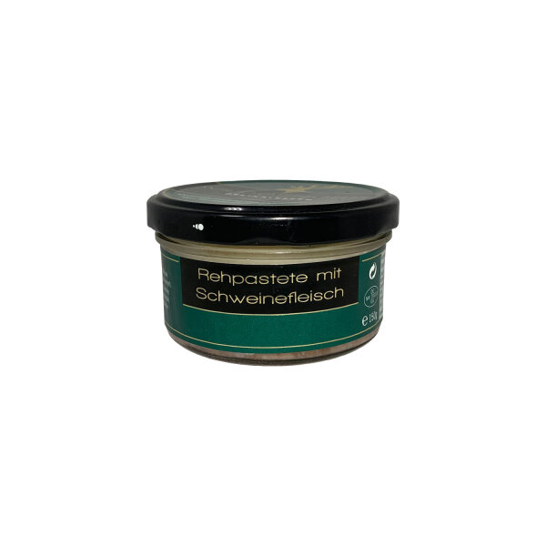 Wildgenuss - Rehpastete / Reh-Paté mit Schweinefleisch, 150g-Glas
